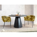 Стол обеденный SIGNAL ANGEL эффект серого мрамора/черный мат 120